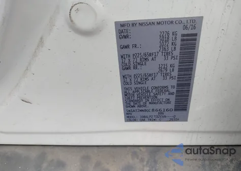 2016 Nissan Rogue S from USA, damaged, VIN 5N1AT2MN8GC866160